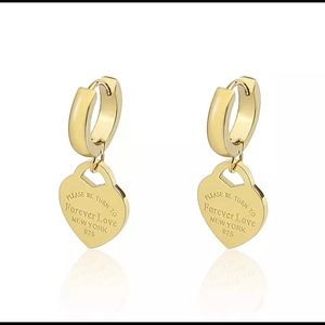 Love Gold stainless steel earrings New